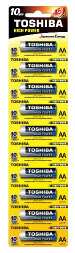 Батарейка Toshiba LR06 НР Alkaline пальчик блістер 10 шт, (6477656)