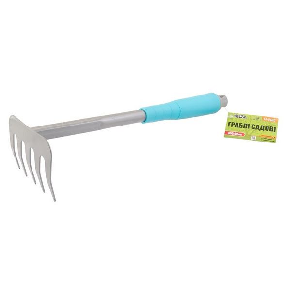 Граблі Master Tool садові з пластиковою рукояткою, 5 зубів, 300х90 мм, (14-6183)