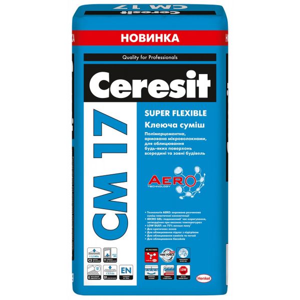 Клей для плитки Ceresit CM 17 Aero 25 кг, (2844869)