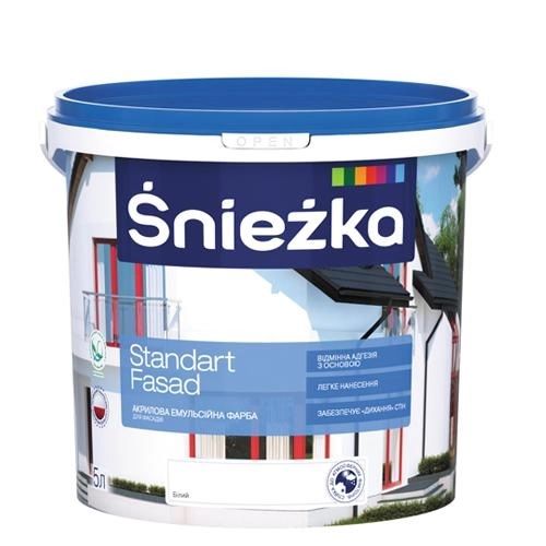 Фарба фасадна біла Sniezka Standart Fasad 5 л 7 кг