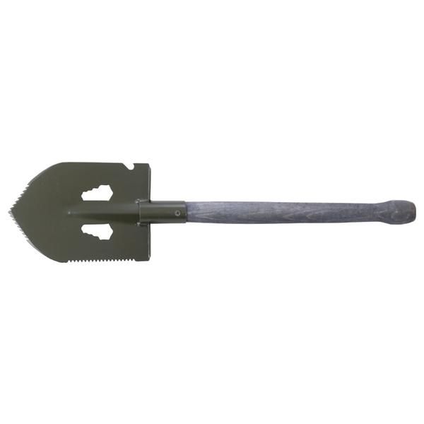 Лопата універсальна саперна із зубом і отвором під болт, товщина 2 мм, (СО42)