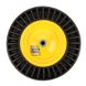 Колесо BudMonster лите з ребрами жорсткості чорне диск жовтий 4.0х8 ", о/d=20мм, d=38см, втулка 130мм (01-054)