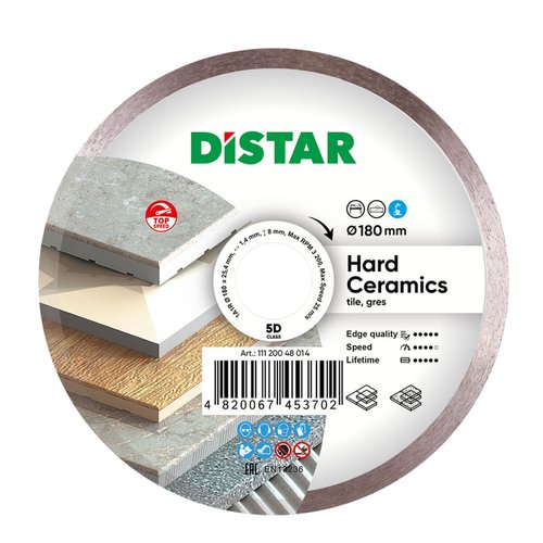 Диск алмазний DISTAR 5D цілісний 180x1.4 / 1.0x8.5x25.4 Hard ceramics, (11120048014)