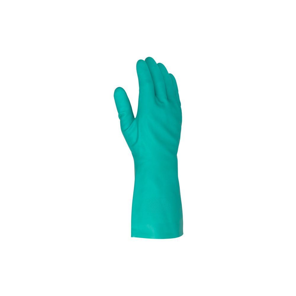 Рукавички ТМ Долоні нитрилові повний облив гладкі зелені р8 1/20/1