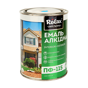 Эмаль алкидная универсальная Rolax ПФ-115 серая 0.25 кг
