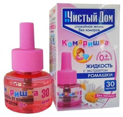Жидкость от комаров с ромашкой для детей Чистый дом 30 мл 02-114U