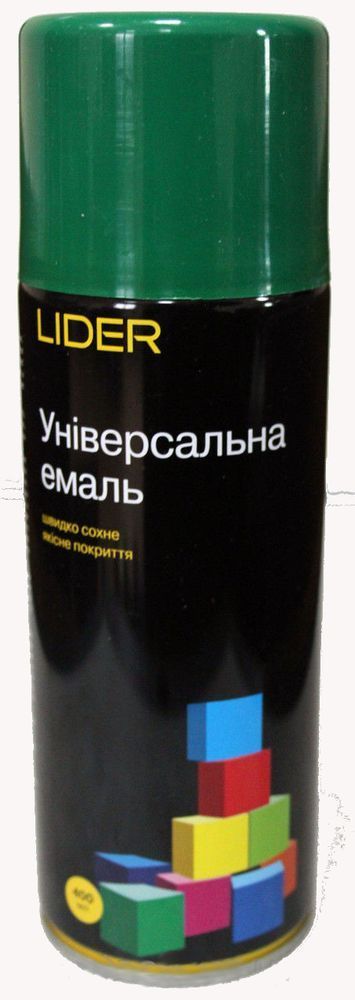Эмаль аэрозольная универсальная Lider 400 мл, зеленая, (6029)