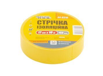 Лента изоляционная Mastertool 0.15 мм 17 мм 10 м 10 шт желтая (44-9310)