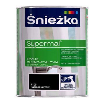 Эмаль масляно-фталевая Супермаль F565 желтый глянец. Sniezka 0.8 л