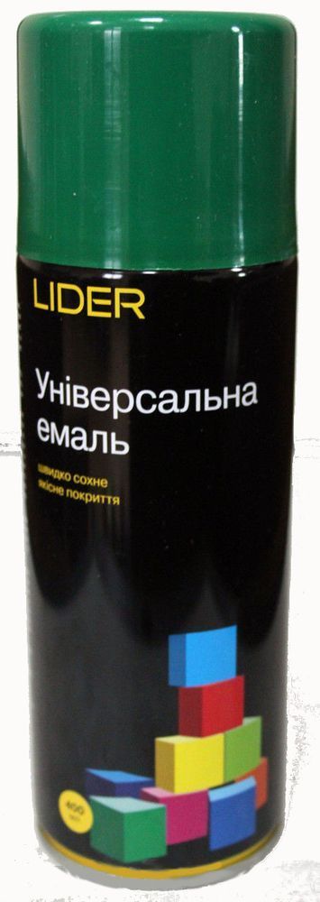 Эмаль аэрозольная универсальная Lider 400 мл, тёмно-зеленая, (6005)