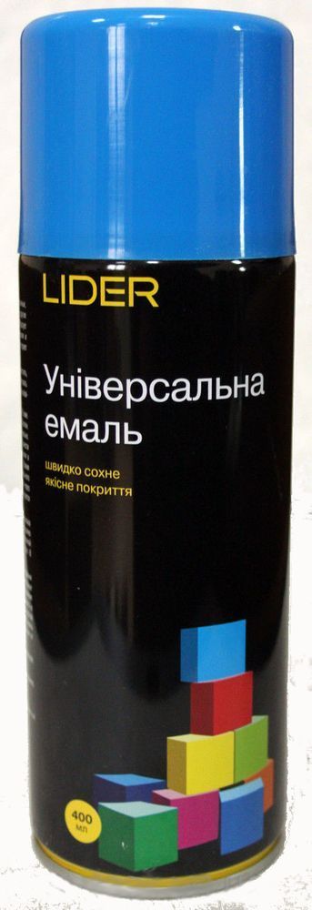 Эмаль аэрозольная универсальная Lider 400 мл, голубая, (5015)