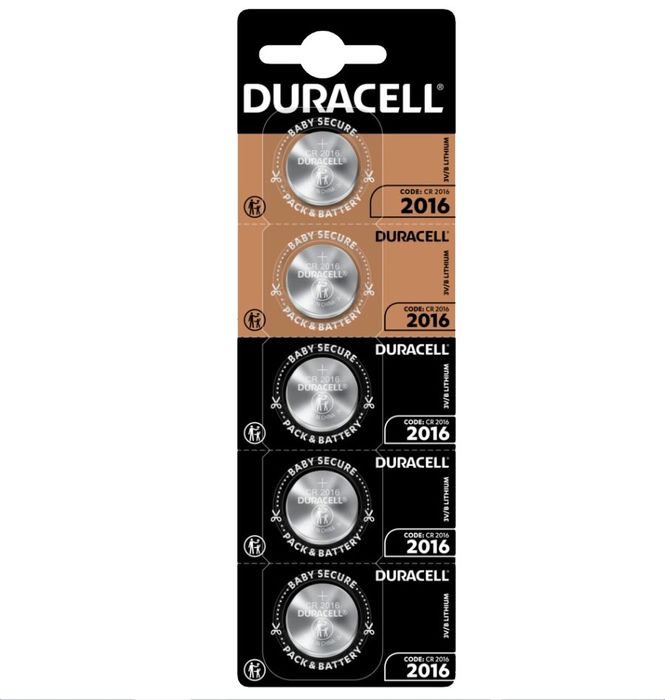 Батарейка Duracell DL2016 DSN круглая 5 шт блистер, (5000394132108)