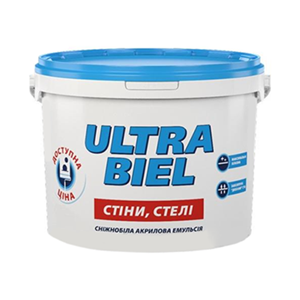 Краска акриловая для стен и потолков Sniezka Ultra Biel снежно-белая, 4.2 кг