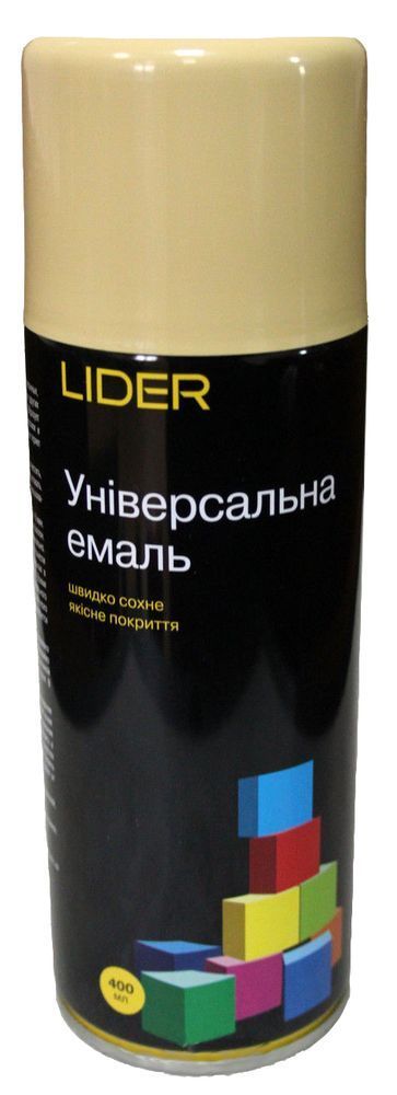 Емаль аерозольна ТМ Лідер унiверсальна сіро-бежева 1040 мат 400 мл 1/12/1