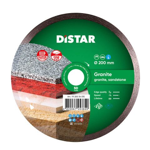 Диск алмазний DISTAR 5D цілісний 1A1R 200x1.6x10x25.4 Granite, (11120034015)