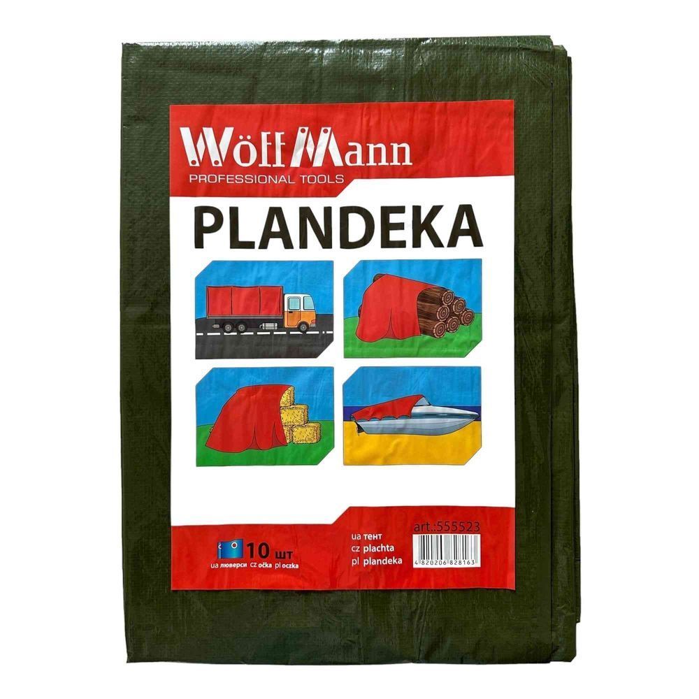 Тент ТМ ВоффМанн Зелений 5&times;6м 110 г/м2 1/8/1