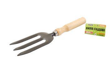 Вилка садовая Mastertool 265х80 мм с деревянной ручкой, (14-6192)