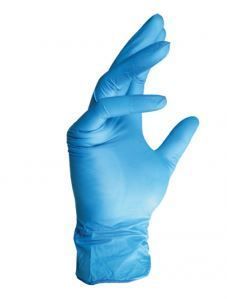 Рукавички ТМ Долоні нітрілові блакитні неопудрені XL розмір 50 пар 1уп 1/5 /1