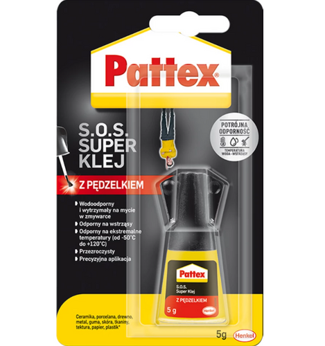 Супер клей гель з пензликом і бутилці Pattex 5 г, (1700079)