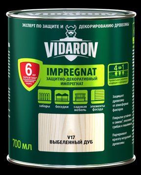 Защитно-декоративное средство импрегнат американское беленый дуб V17 VIDARON 2.5 л