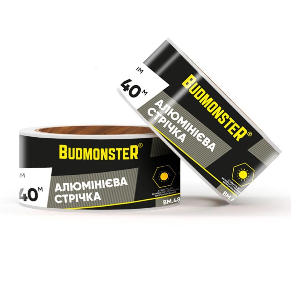 Лента алюминиевая BudMonster 48 мм х 40 м, (BM.4840AS)