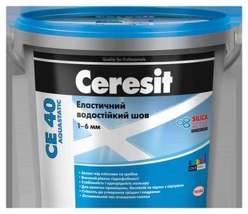 Заполнитель швов Ceresit CE40 Aquastatic ral 41 натура до 6 мм 5 кг, (2300200)