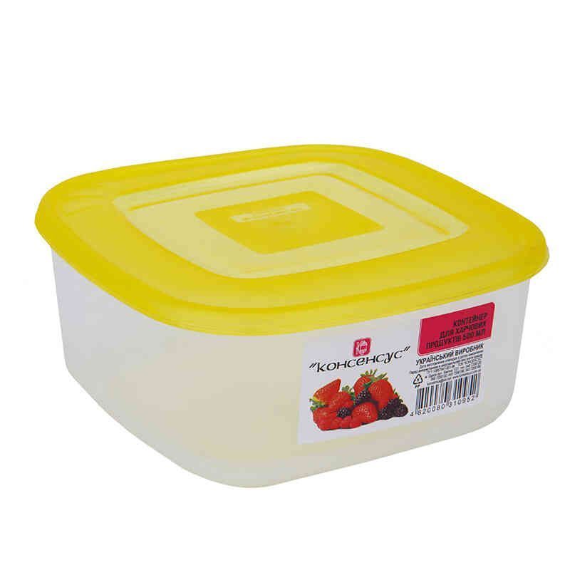 Контейнер для пищевых продуктов 0.5 л квадратный