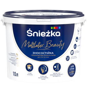 Краска латексная глубокоматовая для интерьеров Sniezka Mattlatex Beauty 1 л 1.37 кг