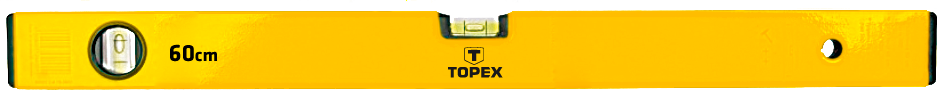 Уровень Topex алюминиевый тип 500 60 см 2 глазка, (29C502)