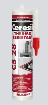 Герметик красный Ceresit CS 28 Thermo Resistant 280 мл (2667491)