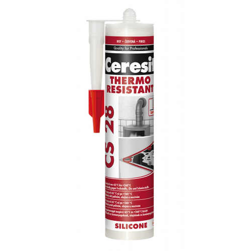 Герметик красный Ceresit CS 28 Thermo Resistant 280 мл (2667491)