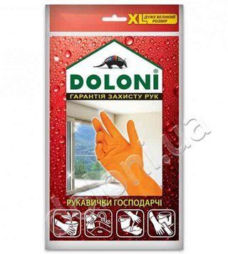Перчатки ТМ Doloni хозяйственные, латексные, размер XL, (4563)