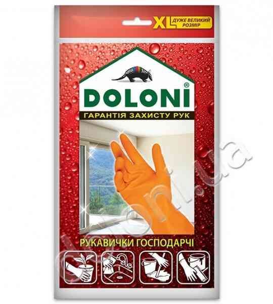 Перчатки ТМ Doloni хозяйственные, латексные, размер XL, (4563)
