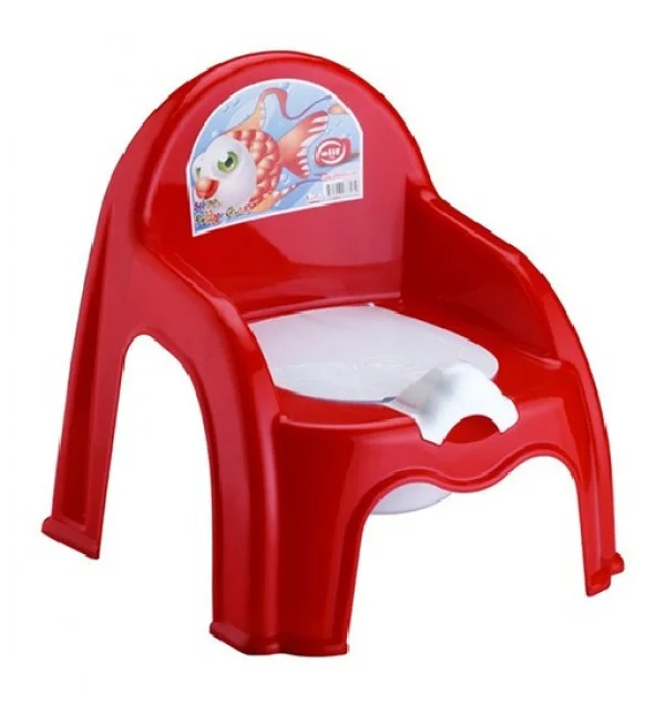 Горшок-стул Elif Plastic детский Bebem 33х31х34 см красный (U313)