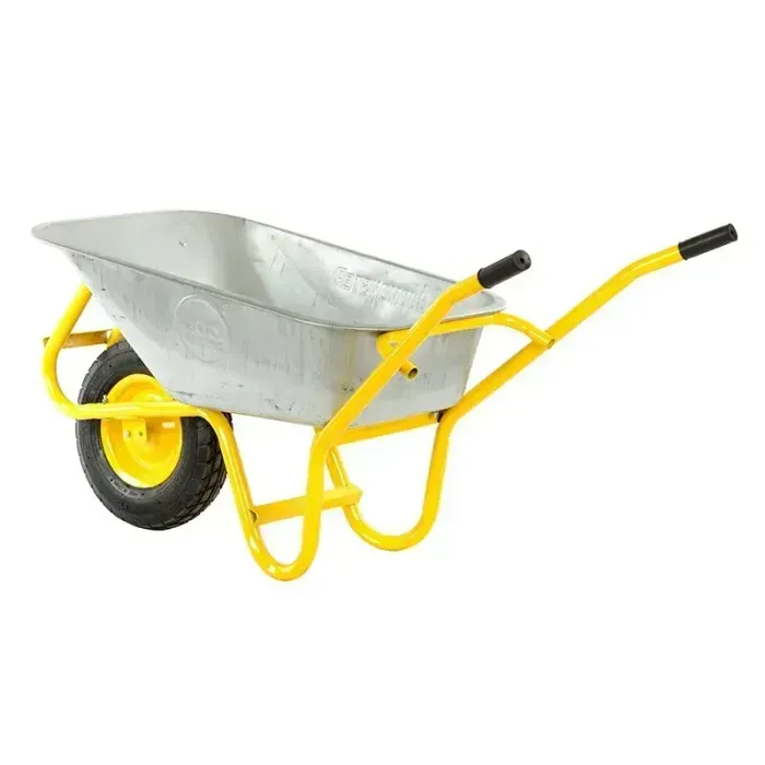 Тачка будівельна ТМ Будмонстер 1-колісна, куз.оц, 85л, рама жовт. в/п-200кг, колесо пневмо 4х8