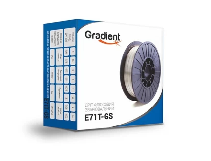 Дріт зварювальний флюсовий E71Т- GS Gradient ф0.8мм 1 кг, (GWF0845)