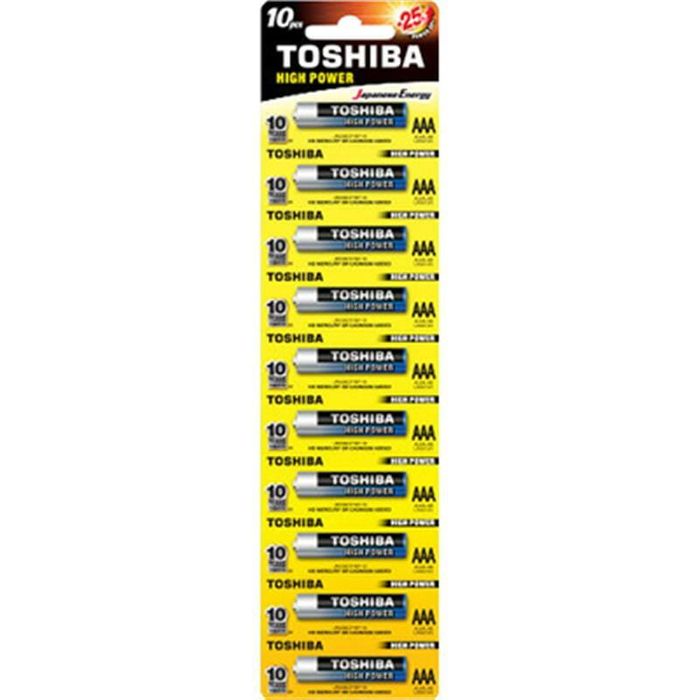 Батарейка Toshiba LR03 НР Alkaline мини пальчик блистер 10 шт, (6477654)