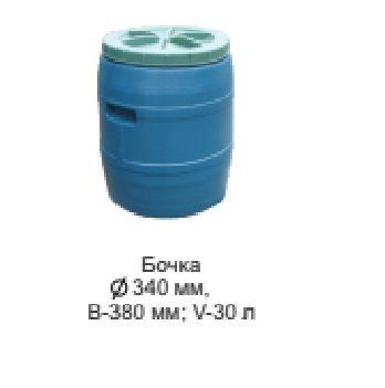 Бочка Консенсус 30 л круглое вторсырье