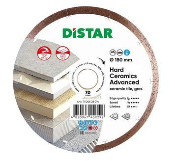 Диск алмазний ТМ Дістар суцільний Hard Ceramics Advanced 7D 180*1,4*25,4 1/1/1