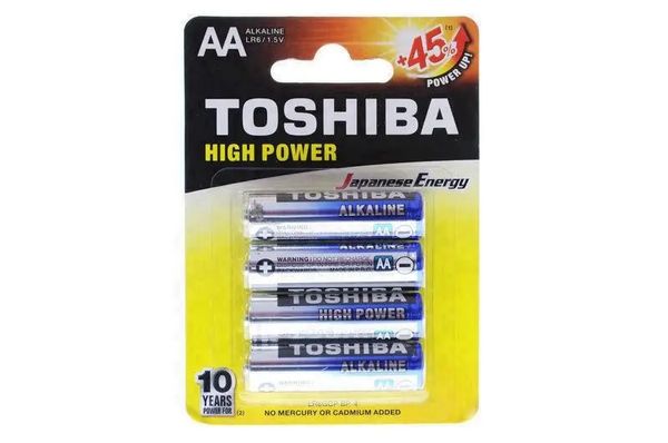 Батарейка Toshiba LR06 пальчик блистер 4 шт, (6409766)