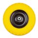Колесо BudMonster полиуретановое 4.0х8", о/d=20мм, втулка 130 мм, желтое, диск черный, (01-058)