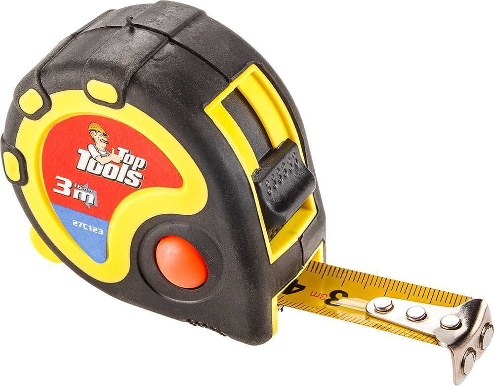 Рулетка Top Tools стальная лента 3м, 16 мм, (27C123)