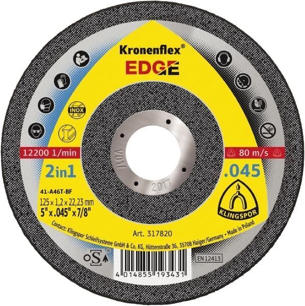 Круг відрізний по металу ТМ Клінгспор EDGE 125*1,2*22,23 1/25/1