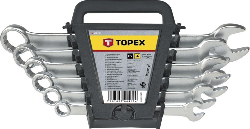Набір ключів комбінованих ТМ Topex 6-19мм 8шт 1/4/1
