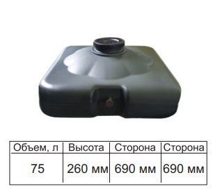 Емкость для душа+лейка Консенсус 75 л
