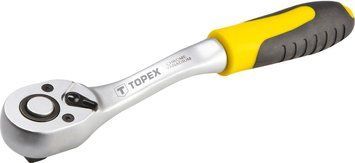 Ключ-тріскачка ТМ Топекс вигнутий 1/2" 255 мм 1/10/1