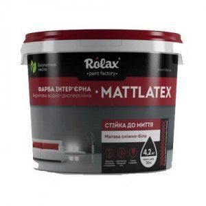 Краска интерьерная стойка к мойке Rolax MATTLATEX 1.4 кг