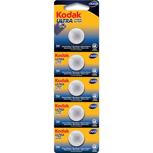 Батарейка Kodak CR2025 круглая 5 шт блистер, (6409687)