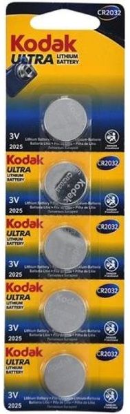 Батарейка Kodak CR2032 круглая 5 шт блистер, (6471507)