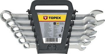 Набор ключей комбинированных Topex 6-22 мм, 12шт, (35D757)